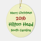 HILTON HEAD SOUTH CAROLINA WEIHNACHTSverzierung Keramikornament (Links)