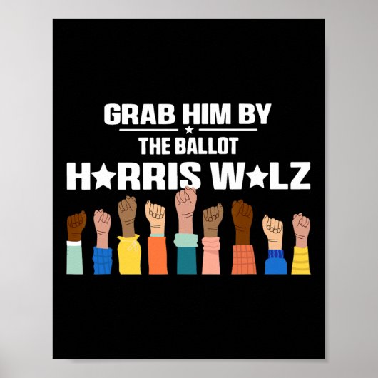 Him By the Ballot Kamala 2024 Funny Harris Electio Poster (Vorne)