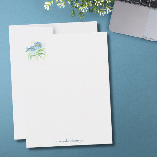 Himalaja Blaue Mohnblume mit Kolibri Personalisier Mitteilungskarte