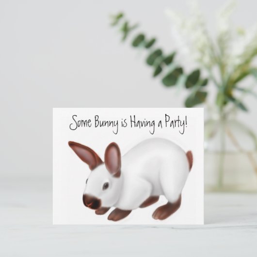 Himalajakaninchen-Einladung Einladung (Stehend Vorderseite)