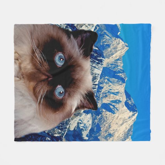Himalajakatze Fleecedecke (Vorderseite (Horizontal))