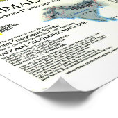 " Himalaya: 1988 High Panorama Karte ... Poster (Ecke)