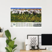 " Himalaya: 1988 High Panorama Karte ... Poster (Heimbüro)