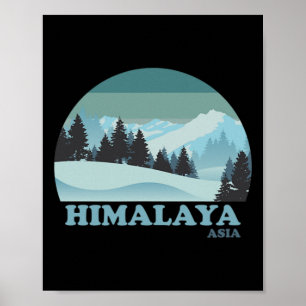 Himalaya Asia Ski Resort Skifahren Snowboarden Poster