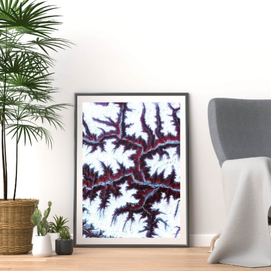 Himalaya-Berge aus dem All gesehen Poster