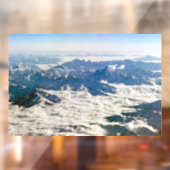 Himalaya-Berge unter Wolken - Tibet Fensteraufkleber (Blatt 2)