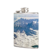 Himalaya-Berge unter Wolken - Tibet Flachmann (Links)