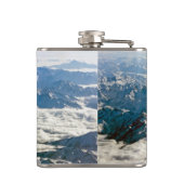 Himalaya-Berge unter Wolken - Tibet Flachmann (Rückseite)