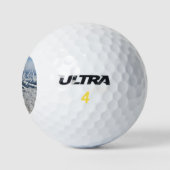 Himalaya-Berge unter Wolken - Tibet Golfball (Logo)