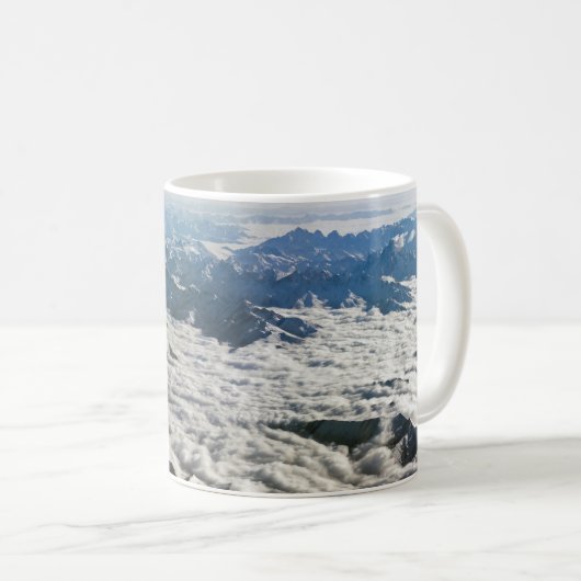 Himalaya-Berge unter Wolken - Tibet Kaffeetasse (VorderseiteRechts)