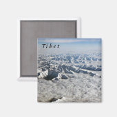Himalaya-Berge unter Wolken - Tibet Magnet (Vorderseite/Rückseite)