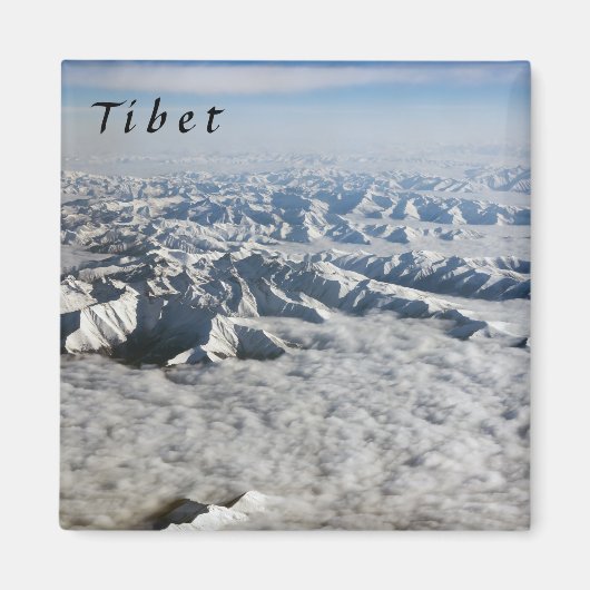 Himalaya-Berge unter Wolken - Tibet Magnet (Vorne)