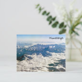 Himalaya-Berge unter Wolken - Tibet Postkarte (Stehend Vorderseite)