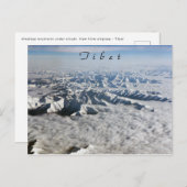 Himalaya-Berge unter Wolken - Tibet Postkarte (Vorne/Hinten)