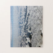 Himalaya-Berge unter Wolken - Tibet Puzzle (Vertikal)