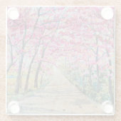 Himalaya Cherry Roadside Wasserfarbenwelt Glasuntersetzer (Rückseite)