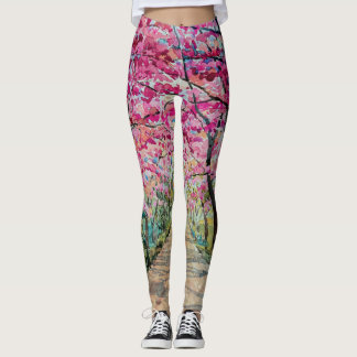 Himalaya Cherry Roadside Wasserfarbenwelt Leggings