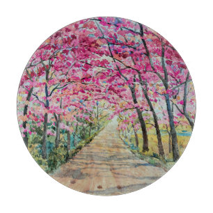 Himalaya Cherry Roadside Wasserfarbenwelt Schneidebrett