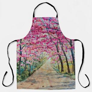 Himalaya Cherry Roadside Wasserfarbenwelt Schürze