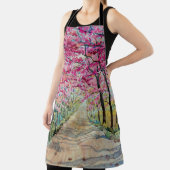 Himalaya Cherry Roadside Wasserfarbenwelt Schürze (InSitu)