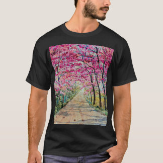 Himalaya Cherry Roadside Wasserfarbenwelt T-Shirt