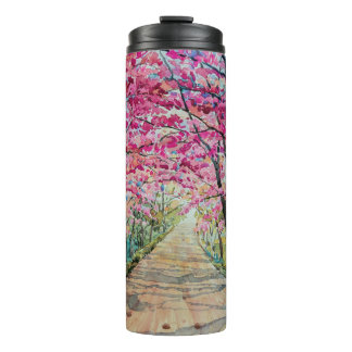Himalaya Cherry Roadside Wasserfarbenwelt Thermosbecher