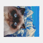 Himalaya-Katze Fleecedecke (Vorderseite (Horizontal))