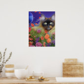 Himalaya-Katze im Garten Poster (Küche)