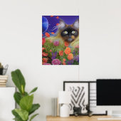 Himalaya-Katze im Garten Poster (Heimbüro)