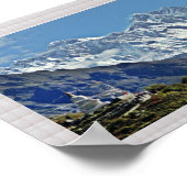 HIMALAYA Mountains and Glaciers:CRYSTAL Border Poster (Ecke)