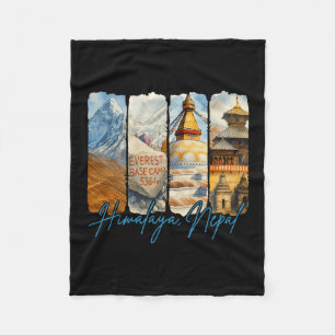 Himalaya Nepal Reise Reise Pinselstrich Souvenir Fleecedecke