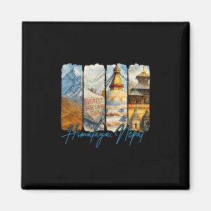 Himalaya Nepal Reise Reise Pinselstrich Souvenir Magnet