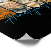 Himalaya Nepal Traveling Trip Brushstroke Souvenir Poster (Ecke)