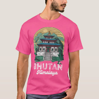 Himalaya Temple Bhutan Kostume Wandern Bhutanese O T-Shirt