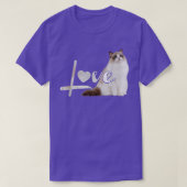 Himalayan Birman Ragdoll Schneeschuh LIEBE Kitten  T-Shirt (Design vorne)