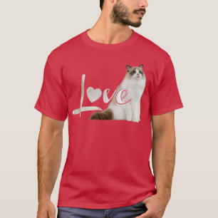 Himalayan Birman Ragdoll Schneeschuh LIEBE Kitten T-Shirt
