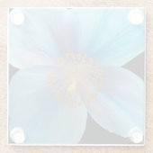 Himalayan Blue Poppy Floral Glasuntersetzer (Rückseite)