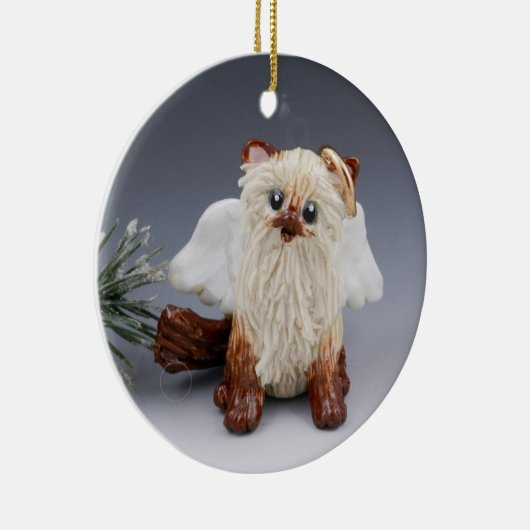 Himalayan Cat Angel Keramik Ornament (Rechts)