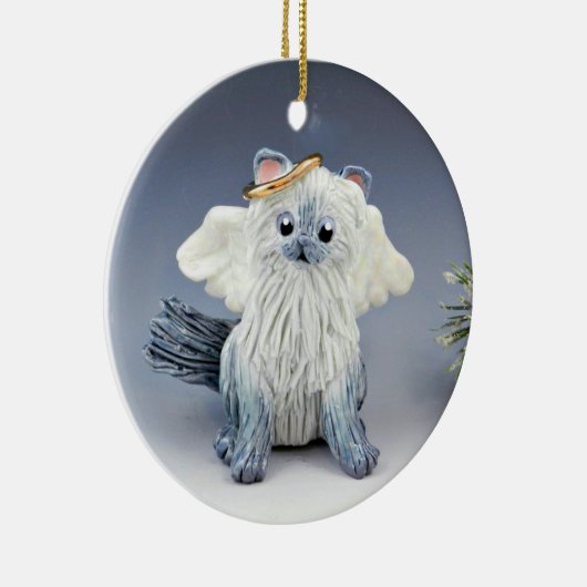 Himalayan Cat Bluepoint Angel Keramik Ornament (Rechts)