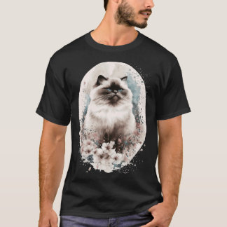 Himalayan Cat Cherry Blossom Cat Breed Japanese Sa T-Shirt