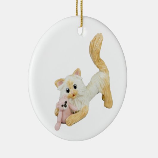 Himalayan Cat Flame Point Keramik Ornament (Rechts)