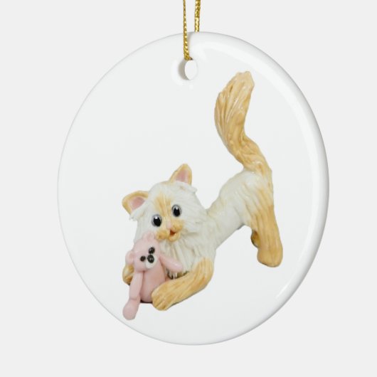 Himalayan Cat Flame Point Keramik Ornament (Links)