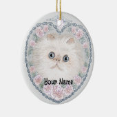 Himalayan Cat Heart Keramik Ornament (Rechts)