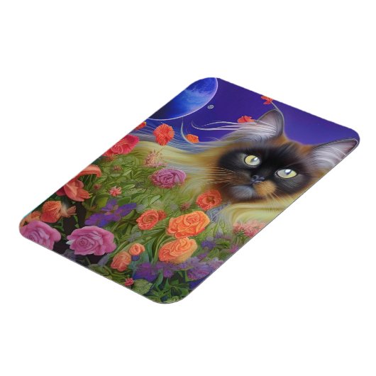 Himalayan Cat in Blume Magnet (Linke Seite)
