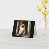 Himalayan Cat Karte (Gelbe Blume)