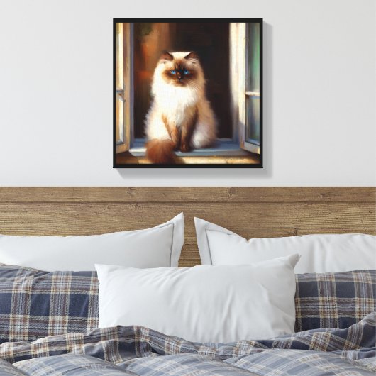 Himalayan Cat Leinwanddruck (Insitu (Schlafzimmer))