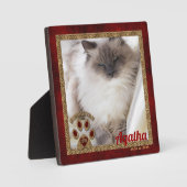 Himalayan Cat Memorial Foto Fotoplatte (Vorderseite)