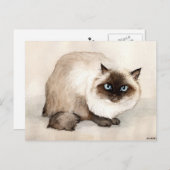 Himalayan Cat Original Postkarte (Vorne/Hinten)