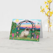 Himalayan Cat - Rose Arbor Karte (Gelbe Blume)