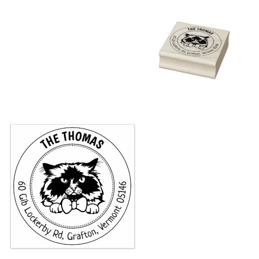 Himalayan Cat Rücksendeadresse Gummistempel (Stempel)